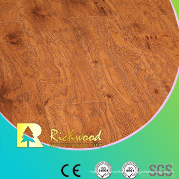 Hogar 12.3mm alto brillo arce encerado piso laminado